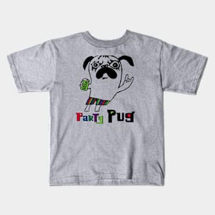 Party Pug Kids T-Shirt